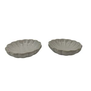 HEARTH & HAND WITH MAGNOLIA Stoneware Round Fluted Edge Trinket Dishes (2)